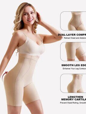 Shapewear High Waist Body Shaping Beige Sz XL